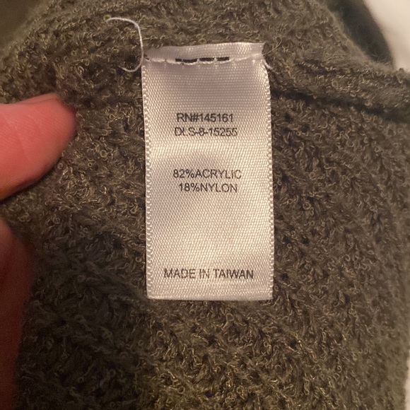 Olive green Cocoon Knit Cardigan - Picture 5 of 5